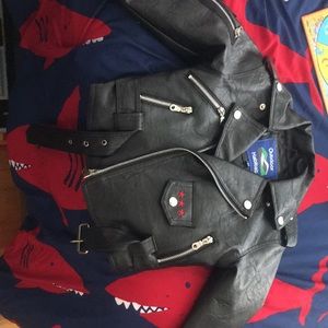 Outdoor habitat leather jacket